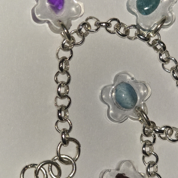 Silver Crystal Charm Bracelet - Picture 2 of 4